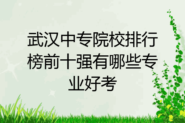 武汉中专院校排行榜前十强有哪些专业好考