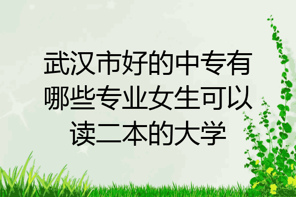 武汉市好的中专有哪些专业女生可以读二本的大学