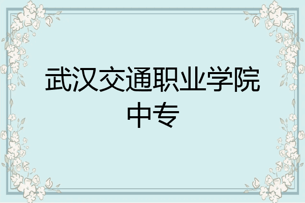 武汉交通职业学院中专