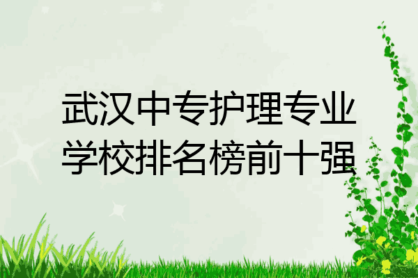 武汉中专护理专业学校排名榜前十强