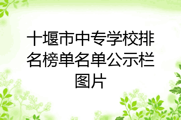 十堰市中专学校排名榜单名单公示栏图片