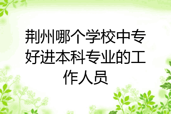 荆州哪个学校中专好进本科专业的工作人员