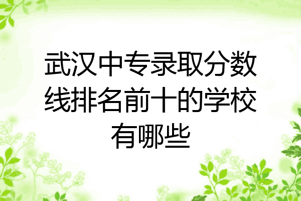 武汉中专录取分数线排名前十的学校有哪些