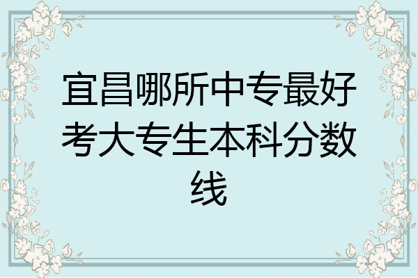 宜昌哪所中专最好考大专生本科分数线