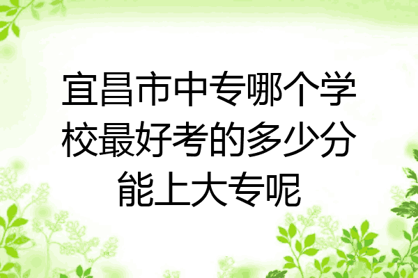 宜昌市中专哪个学校最好考的多少分能上大专呢
