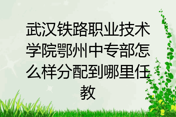 武汉铁路职业技术学院鄂州中专部怎么样分配到哪里任教