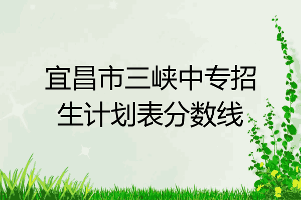 宜昌市三峡中专招生计划表分数线