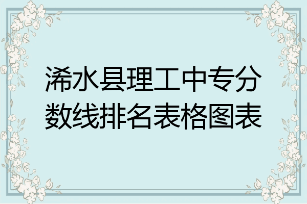 浠水县理工中专分数线排名表格图表