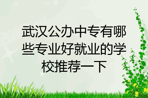 武汉公办中专有哪些专业好就业的学校推荐一下