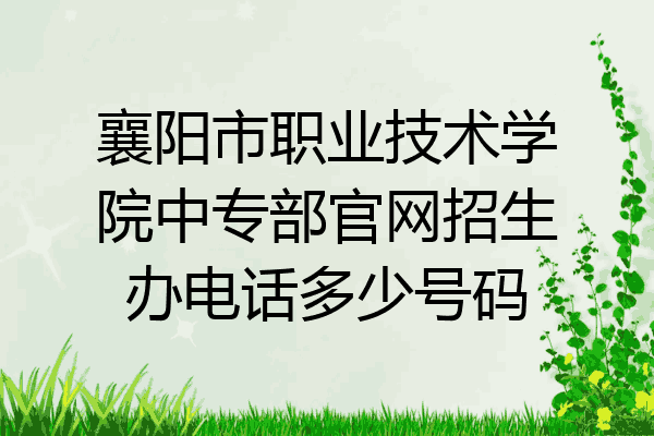 襄阳市职业技术学院中专部官网招生办电话多少号码