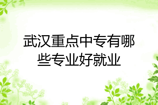 武汉重点中专有哪些专业好就业
