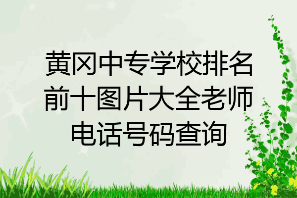 黄冈中专学校排名前十图片大全老师电话号码查询