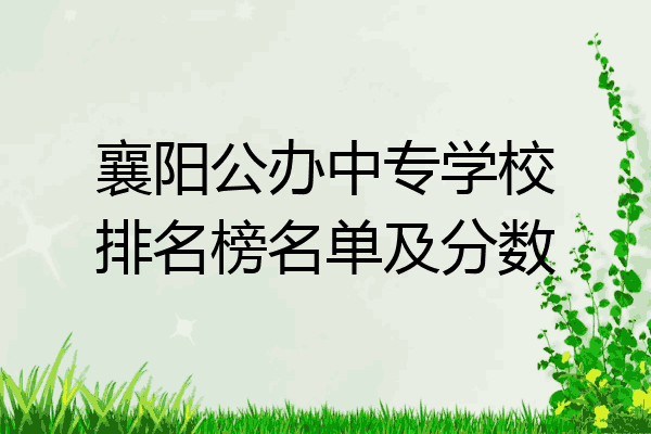 襄阳公办中专学校排名榜名单及分数