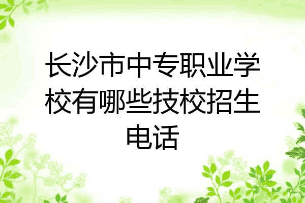 长沙市中专职业学校有哪些技校招生电话