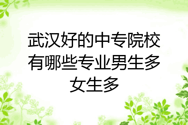 武汉好的中专院校有哪些专业男生多女生多