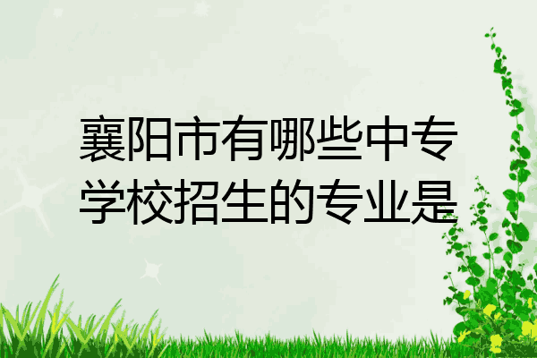 襄阳市有哪些中专学校招生的专业是