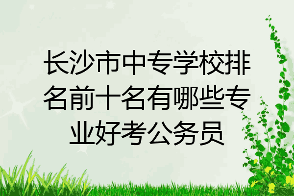 长沙市中专学校排名前十名有哪些专业好考公务员