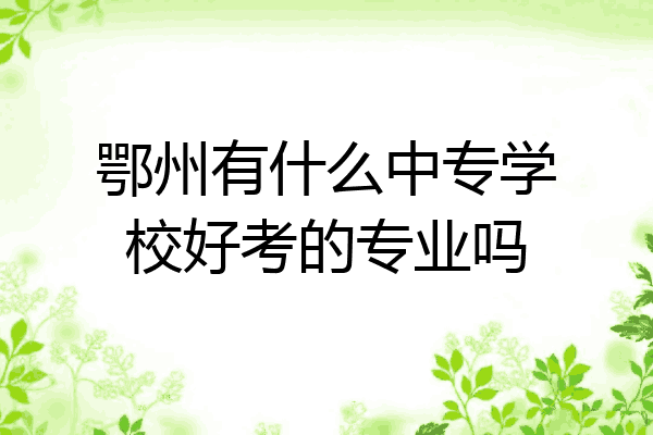 鄂州有什么中专学校好考的专业吗
