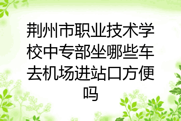 荆州市职业技术学校中专部坐哪些车去机场进站口方便吗