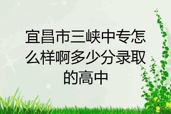 宜昌市三峡中专怎么样啊多少分录取的高中