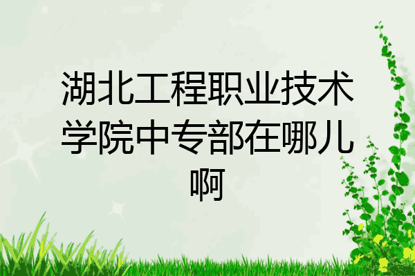 湖北工程职业技术学院中专部在哪儿啊