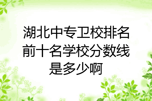 湖北中专卫校排名前十名学校分数线是多少啊