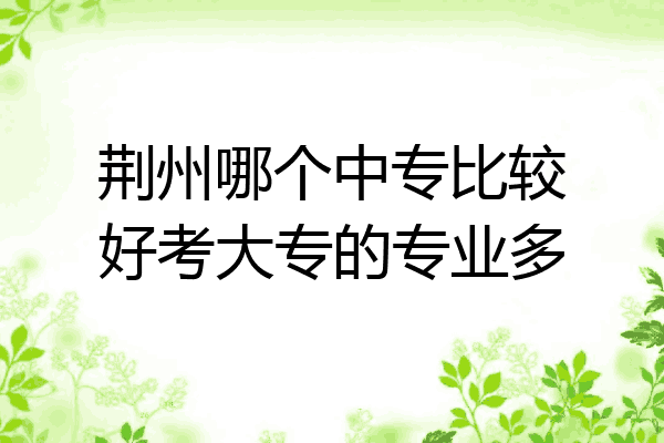 荆州哪个中专比较好考大专的专业多