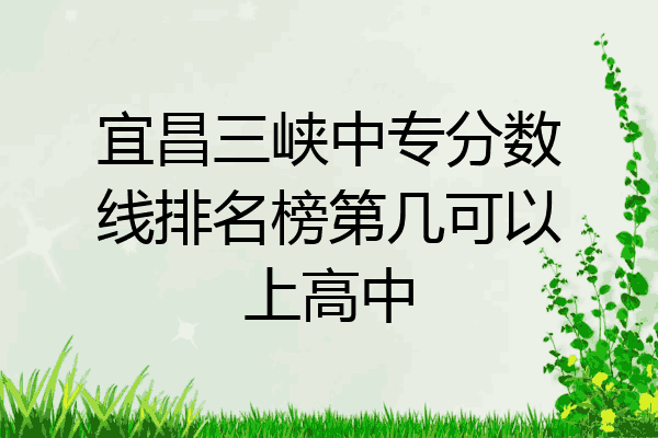 宜昌三峡中专分数线排名榜第几可以上高中