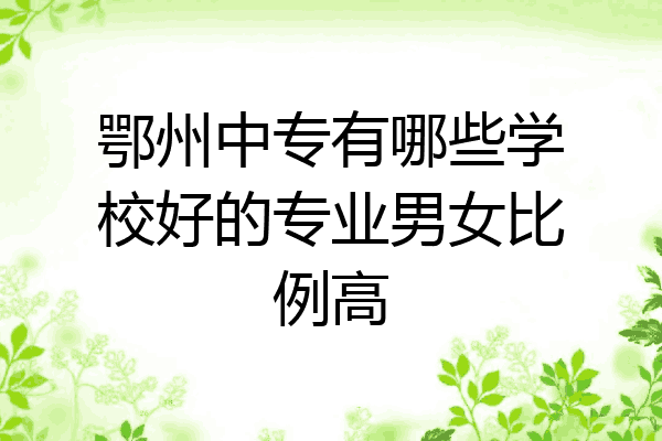 鄂州中专有哪些学校好的专业男女比例高