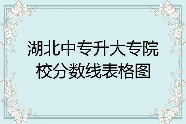 湖北中专升大专院校分数线表格图