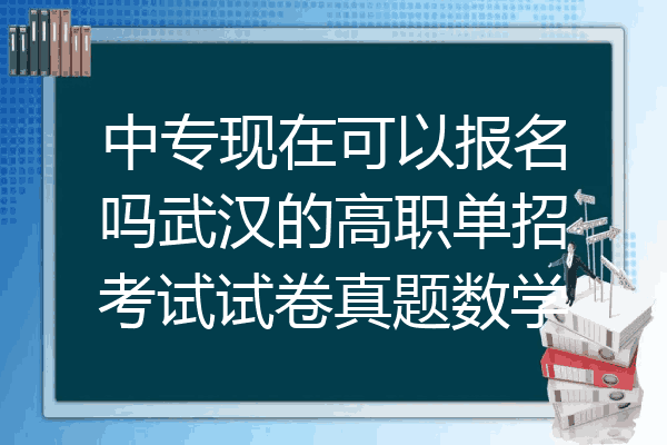 中专现在可以报名吗武汉的高职单招考试试卷真题数学