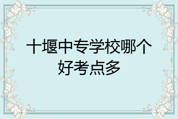 十堰中专学校哪个好考点多