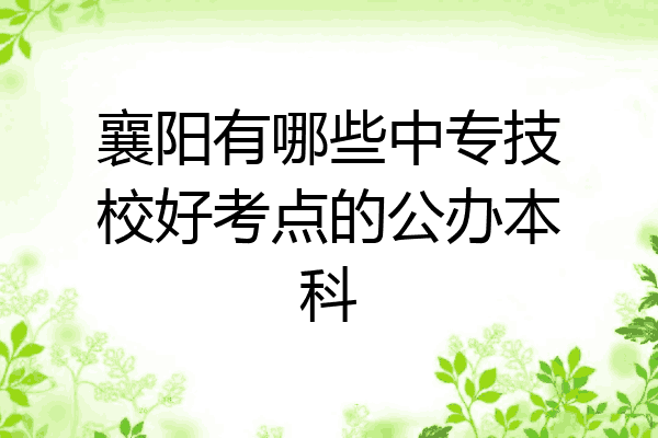 襄阳有哪些中专技校好考点的公办本科