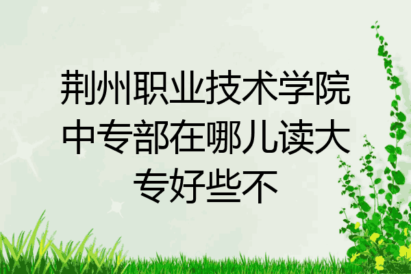 荆州职业技术学院中专部在哪儿读大专好些不