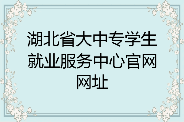 湖北省大中专学生就业服务中心官网网址