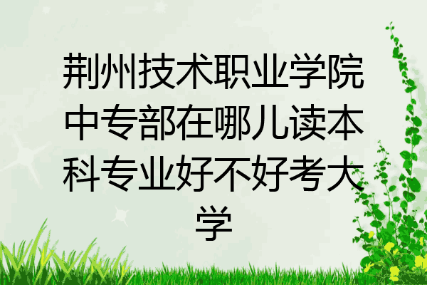 荆州技术职业学院中专部在哪儿读本科专业好不好考大学