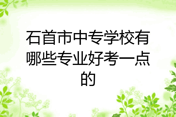 石首市中专学校有哪些专业好考一点的