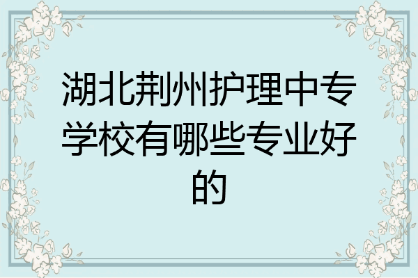 湖北荆州护理中专学校有哪些专业好的