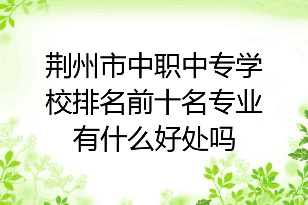 荆州市中职中专学校排名前十名专业有什么好处吗