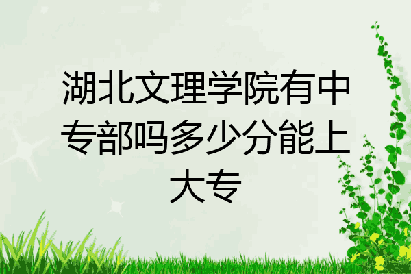 湖北文理学院有中专部吗多少分能上大专