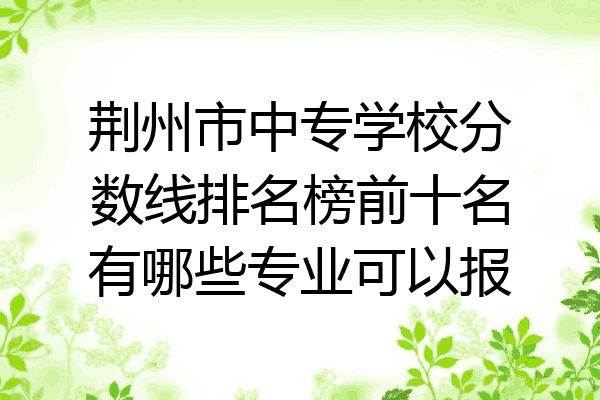 荆州市中专学校分数线排名榜前十名有哪些专业可以报
