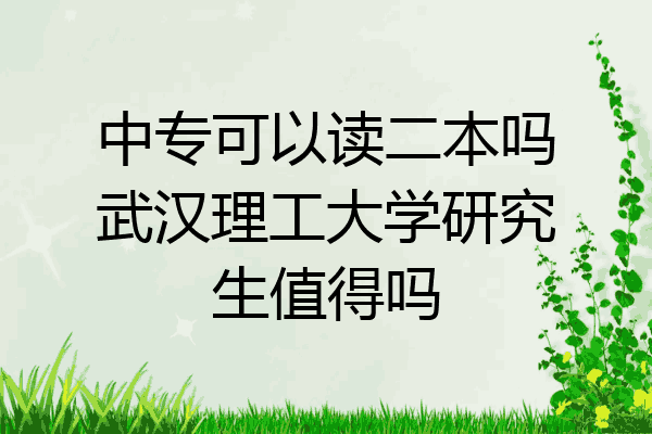 中专可以读二本吗武汉理工大学研究生值得吗