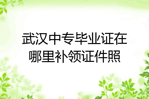 武汉中专毕业证在哪里补领证件照