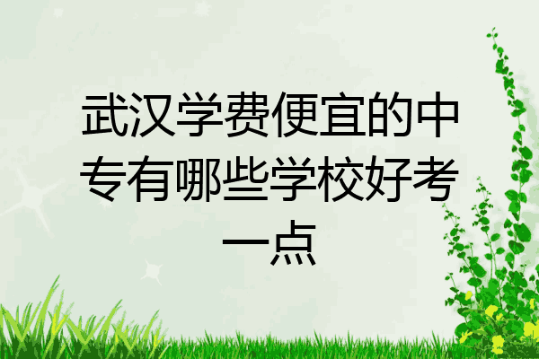 武汉学费便宜的中专有哪些学校好考一点