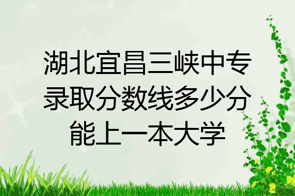 湖北宜昌三峡中专录取分数线多少分能上一本大学