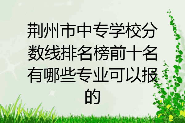 荆州市中专学校分数线排名榜前十名有哪些专业可以报的