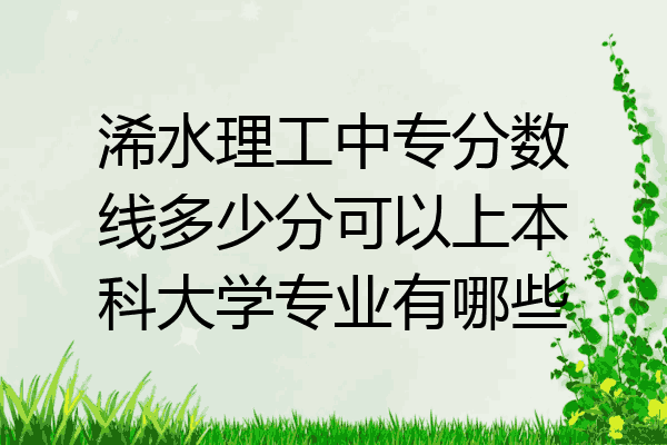 浠水理工中专分数线多少分可以上本科大学专业有哪些