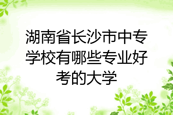 湖南省长沙市中专学校有哪些专业好考的大学