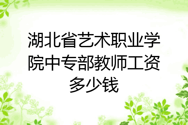 湖北省艺术职业学院中专部教师工资多少钱