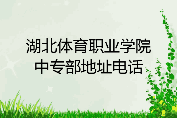 湖北体育职业学院中专部地址电话